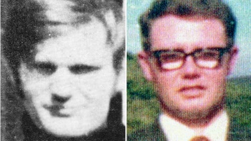 Soldier F was charged with murdering James Wray (L) and William McKinney (R) in Derry in January 1972