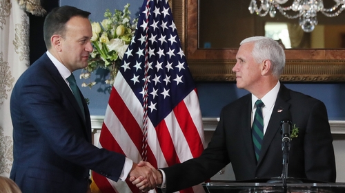 Leo Varadkar and Mike Pence meeting in Washington