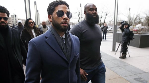 Jussie Smollett arrives at Leighton Criminal Courthouse in Chicago