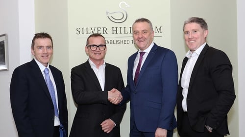 Sean McGreevy, Fane Valley Group Finance Officer; Stuart Steele, Managing Director of Silver Hill Farm; Trevor Lockhart, CEO Fane Valley Group and Micheál Briody, CEO Silver Hill Farm