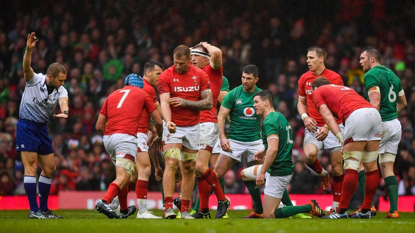 Ireland fell foul of referee Angus Gardner on numerous occasions in Cardiff