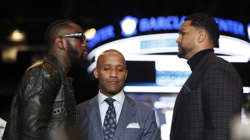 Deontay Wilder faces off with Dominic Breazeale