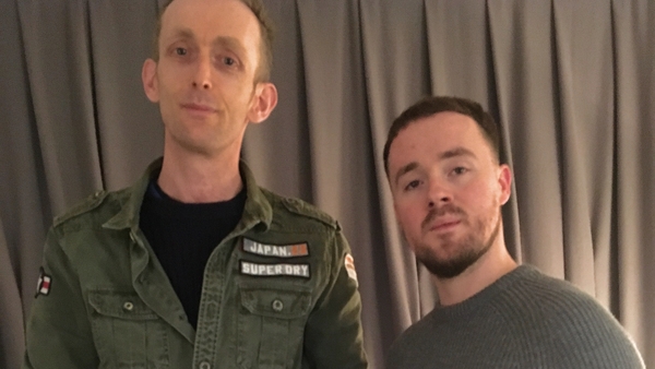 RTÉ 2fm's Dan Hegarty (L) with Maverick Sabre (R)