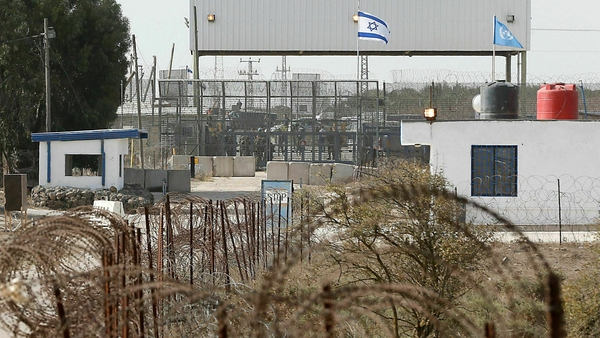 Part of the border crossing between Syria and Israeli-annexed Golan Heights