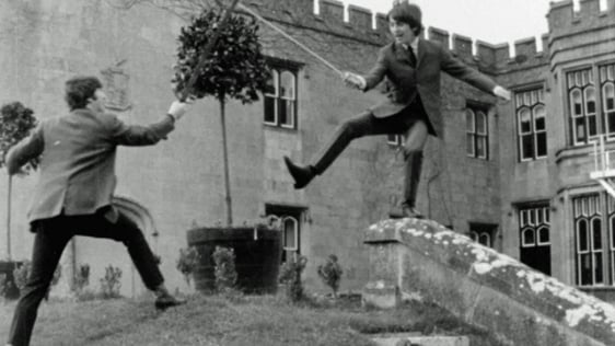 John Lennon and George Harrison at Dromoland Castle, County Clare (1964)