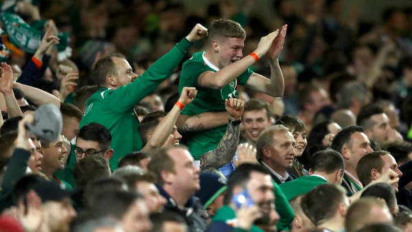 Ireland fans were in good voice
