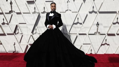 Actor Billy Porter skirts into the Academy Awards ceremony in February. Photo: EPA-EFE