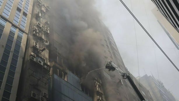 At least 19 dead in blaze at Dhaka skyscraper