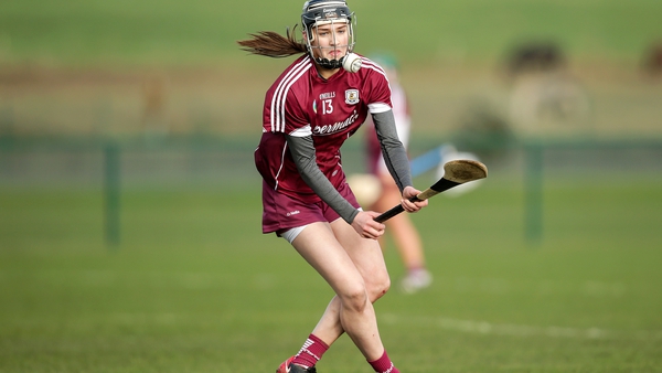 Carrie Dolan in action for Galway