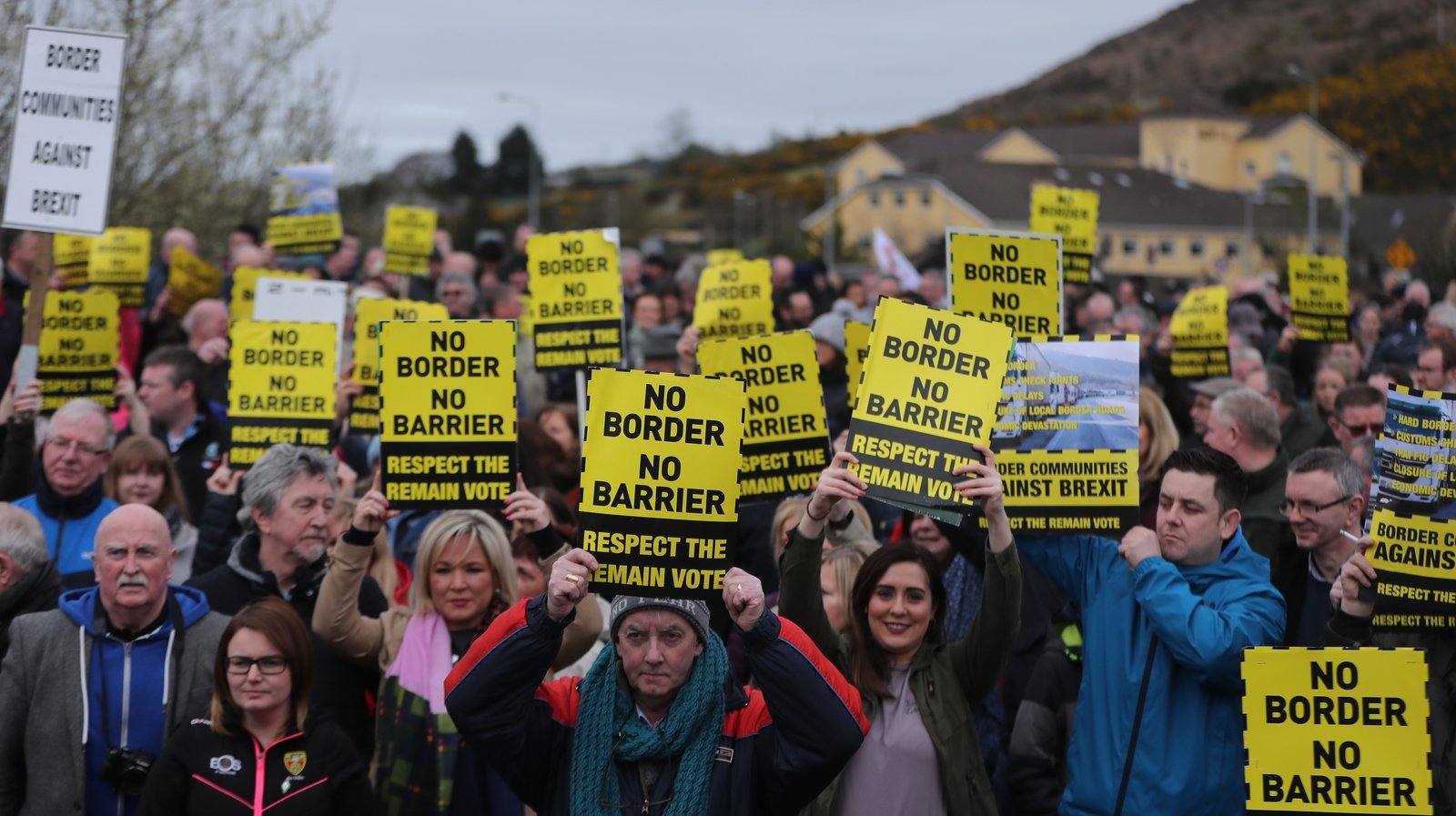 Hundreds Take Part In Border Protests Against Brexit