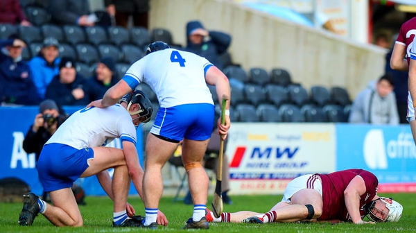 Joe Canning following his injury suffered in the defeat to Waterford in Nowlan Park