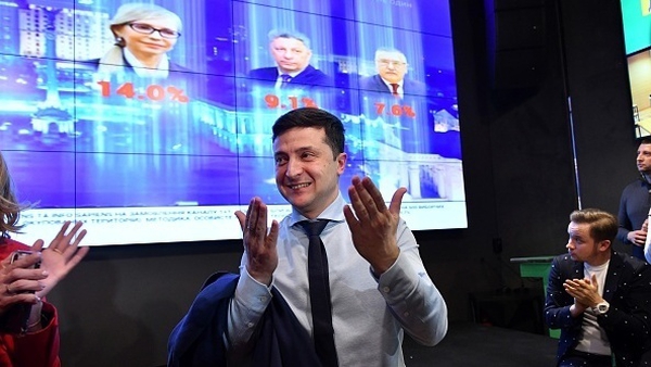 Volodymyr Zelensky's only previous political role was playing the president on television