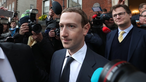 Facing the cameras: Facebook's Mark Zuckerberg in Dublin in 2019