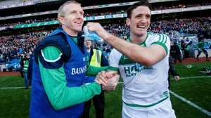 Colin Fennelly celebrates Ballyhale Shamrocks All-Ireland win with manager Henry Shefflin