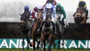 Kemboy en route to victory on the opening day of the Aintree Festival