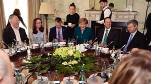 Representatives from the Irish border communities who met the chancellor say they were impressed by her knowledge of the issue