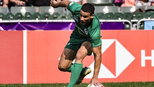 Jordan Conroy scored two first-half tries against Fiji