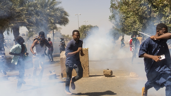 Thousands of protesters have been demonstrating since Saturday outside the army complex