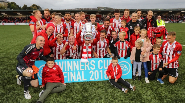 Holders Derry City will host Finn Harps for a place in the semi-finals next month