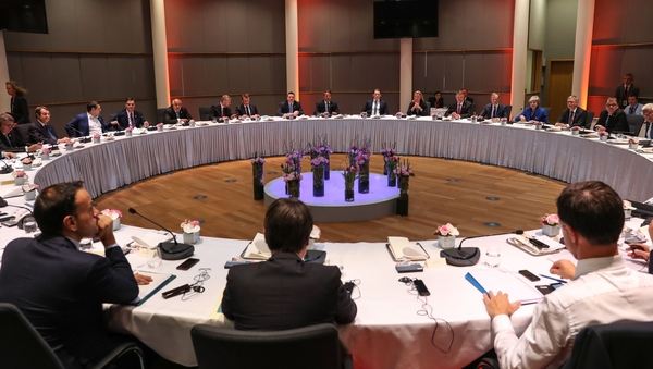 Theresa May spoke to EU leaders for an hour before they discussed her offer for a further five hours