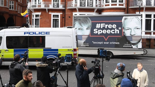 The media has been camped outside the embassy since 2012