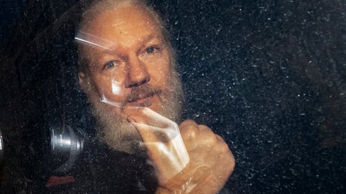 Julian Assange was taken from the Ecuadorian embassy in London in April