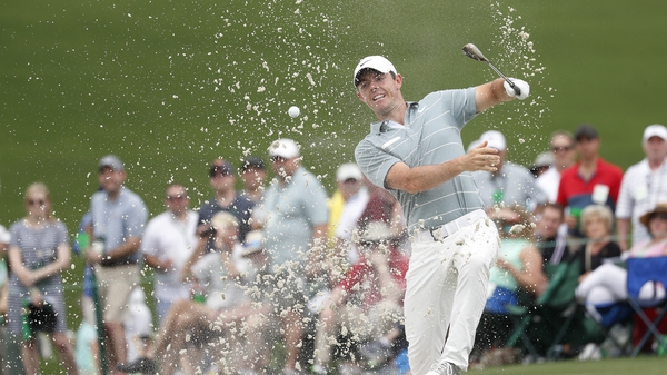 Rory McIlroy carded a third round in the 70s on a frustrating day at Augusta