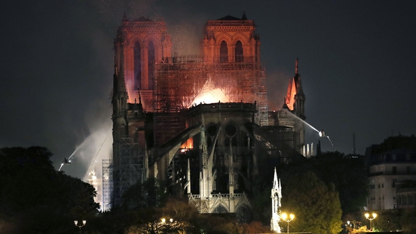 Fire fighters remain at the scene tonight