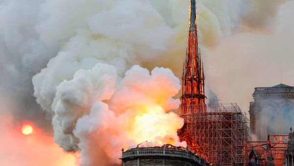 The cathedral was destroyed in a fire in April of last year