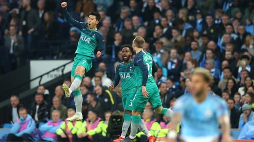 Son Heung-min helped to drive Spurs to victory over Manchester City