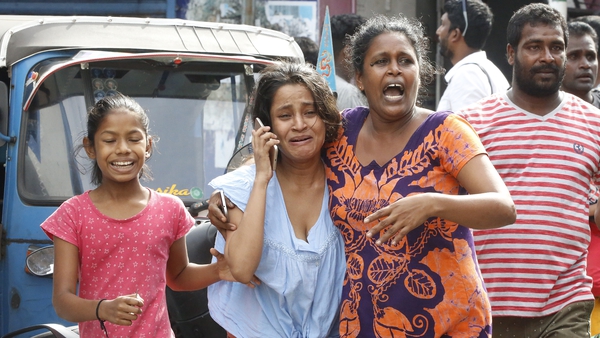 Locals were evacuated after the blast went off in a van in Colombo