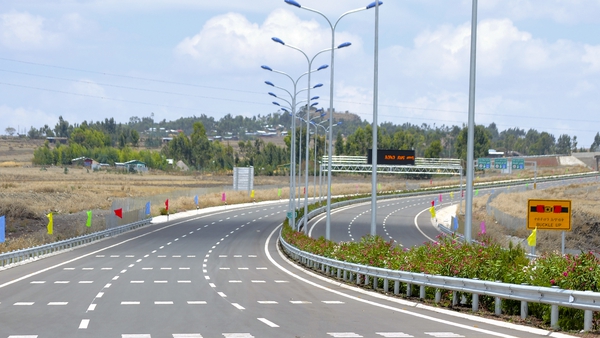 Chinese firms were involved in building the Addis Ababa-Adama Expressway in Tulu Dimtu
