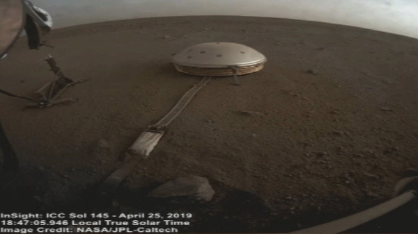 The footage of the passing clouds on Mars was captured by NASA's robotic probe InSight (Pic: NASA/JPL-Caltech/Leo Enright)