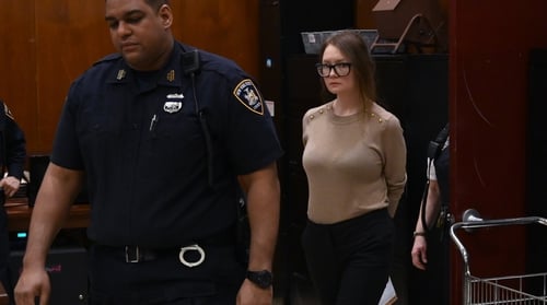 Anna Sorokin during her trial, 2019. Photo: Getty