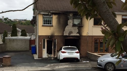 Extensive damage was caused to a house in Loughboy