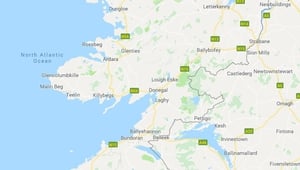 Earthquake occurred in Co Donegal last night (Pic: Google Maps)