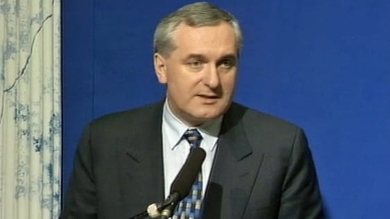 Bertie Ahern apologises to the victims of institutional child abuse (1999)