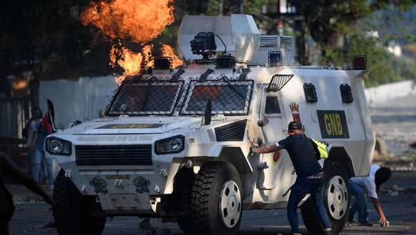 The death came amid protests called for by the opposition leader Juan Guaido