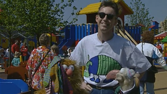 Ray D'Arcy, Soky and Dustin in Legoland, Denmark (1994)
