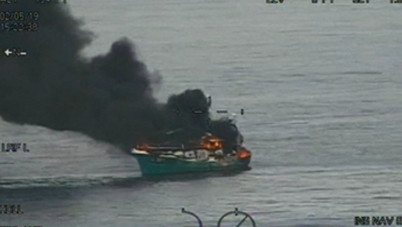 Crew rescued after trawler catches fire off Wicklow