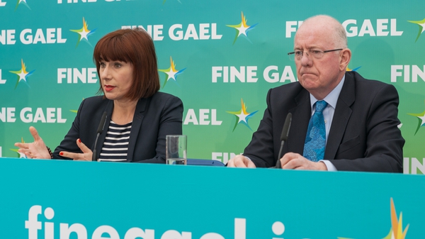 Ministers Josepha Madigan and Charlie Flanagan at the campaign launch