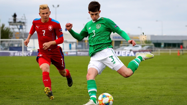 James Furlong in action for the Republic of Ireland Under-17s