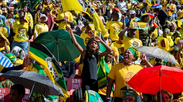 ANC supporters at the final election rally in Johannesburg