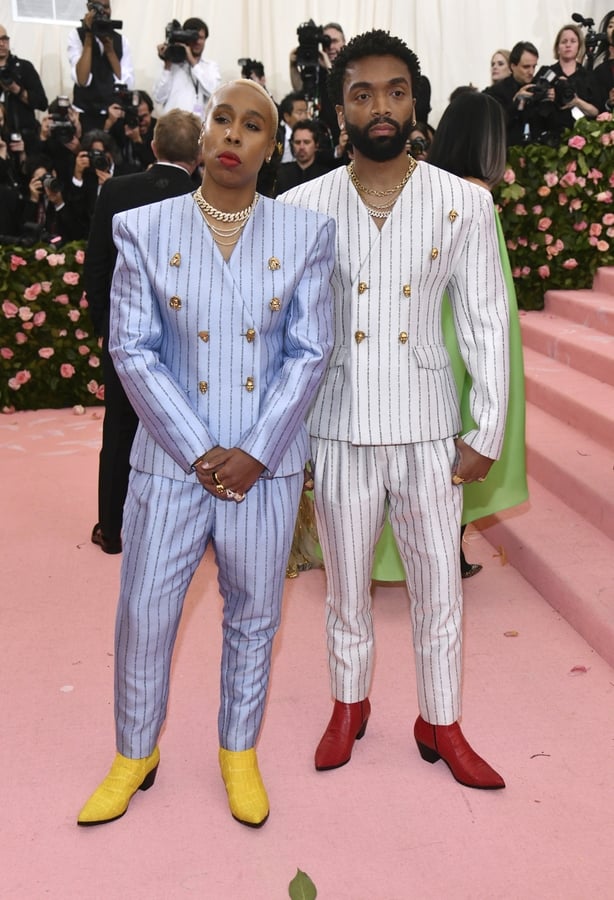 Lena Waithe, left, and designer Kerby Jean-Raymond (Charles Sykes/AP)