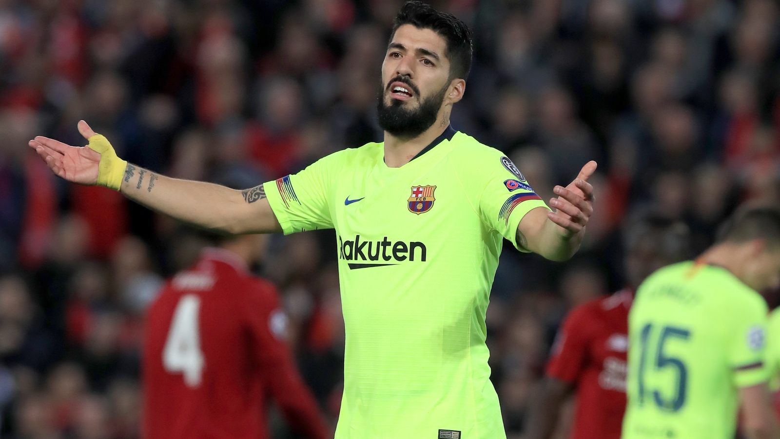 Luis Suarez has knee surgery after Anfield disaster