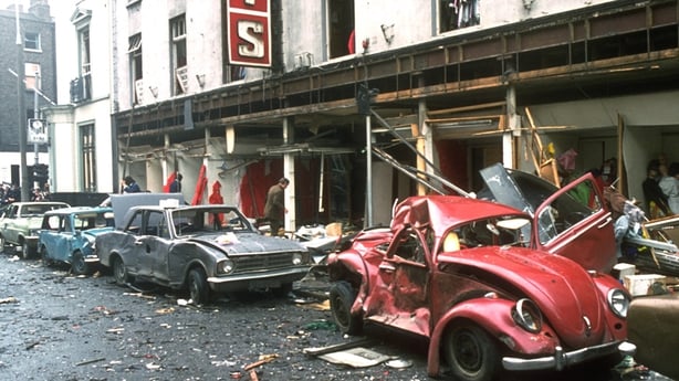 Bomb-damaged shop on Talbot Street, Dublin 