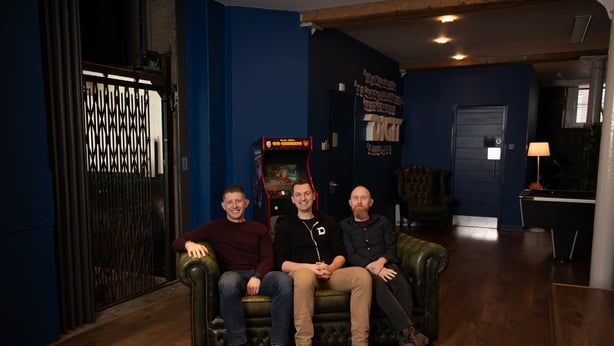 CEO and founder Richard Barnwell, centre
