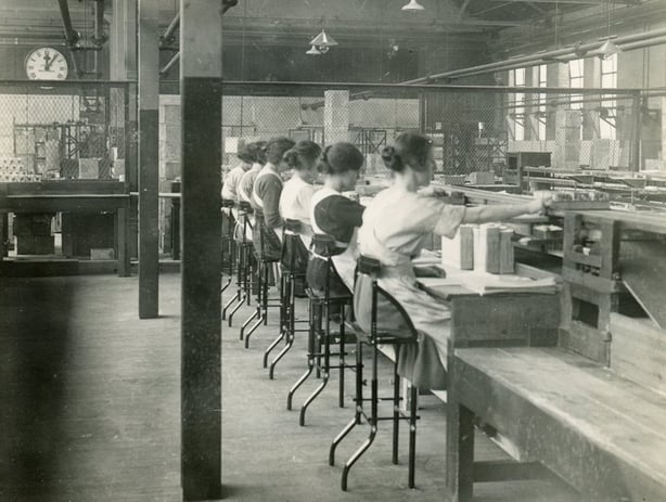 Women working in Jacob's Biscuit Factory in Dublin - Photo: Dublin City Archive