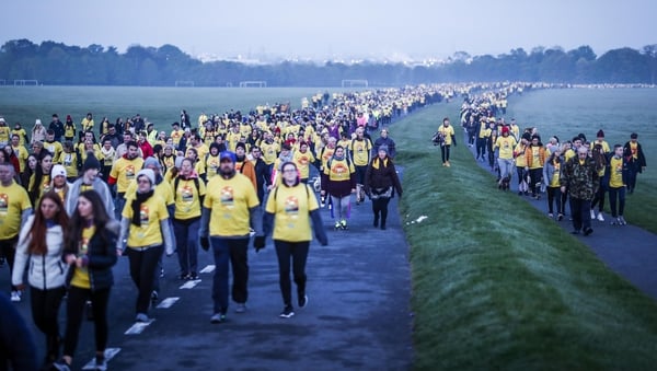 Thousands of people walked in Dublin's Phoenix Park this morning
