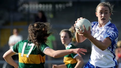 Anna Galvin of Kerry tackles and Waterford's Caoimhe McGrath